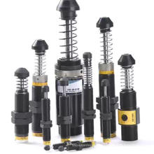 Self-compensating industrial shock absorber for high voltage circuit breaker shock absorber